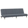 vidaXL Velvet Sofa Set - Convertible 3-Seater and Chaise Longue - Dark Gray, 78.7"x33.3"x27.2" Sofa, 78.7"x39.4"x12.6" Bed - 3 of 4