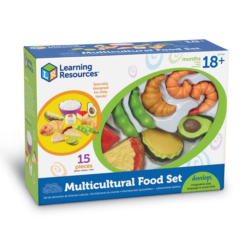Learning Resources New Sprouts Multicultural Food Set, 15 Pieces, Ages 18 mos+, 5 of 6