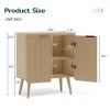 ChicFurnit Decorative Storage Cabinet Waveform Panel Design with Golden Handles for Modern Dining Room, Wood, 23.6"*11.8"*27.6" - 3 of 4