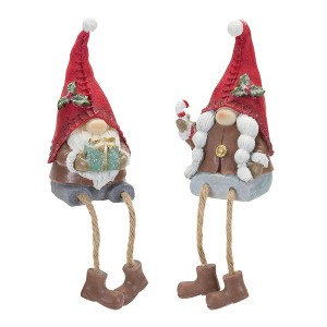 Christmas Winter Gnome Shelf Sitters – 8"H Resin Holiday Figurine (Set of 6) by Melrose - 1 of 3