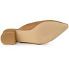 Allegra K Women's Faux Suede Slip-on Pointed Toe Chunky Heels Slide Mules - 4 of 4