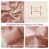 Peace Nest Linen Cotton Blend Duvet Cover Set, Durable, Breathable & Moisture-Wicking, 3 Piece Bedding Set with Pillow Shams - 3 of 4