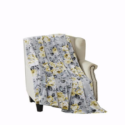 RT Designer's Collection Kallan Printed Premium & Soft Flannel Throw Blanket 50" x 60" Grey