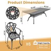 (7-PC)Premium Black Cast Aluminum Patio Set - Weather-Resistant Outdoor Table & Chairs with Beige Cushions - 4 of 4