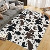 Western Room Decor Carpet,Milk Cow Print Washable Decorative Rug for Living Room - 3 of 4