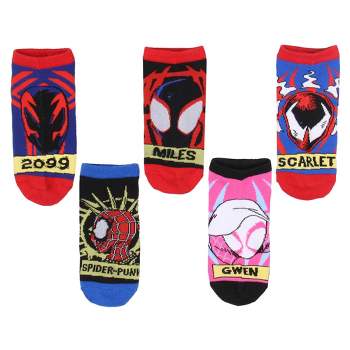 Spider-Man Across The Spiderverse Miles Morales Adult Mix And Match Ankle Socks Multicoloured