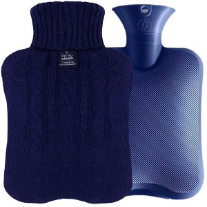 EBF Home Huddle Hush Hot Water Bottle, Hot Water Pack for Hot and Cold Compress, Ideal for Menstrual Cramps, Neck Shoulder Pain Relief - 1 of 4