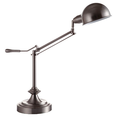 lamp task target silver modern table desk lamps arm swing hayneedle