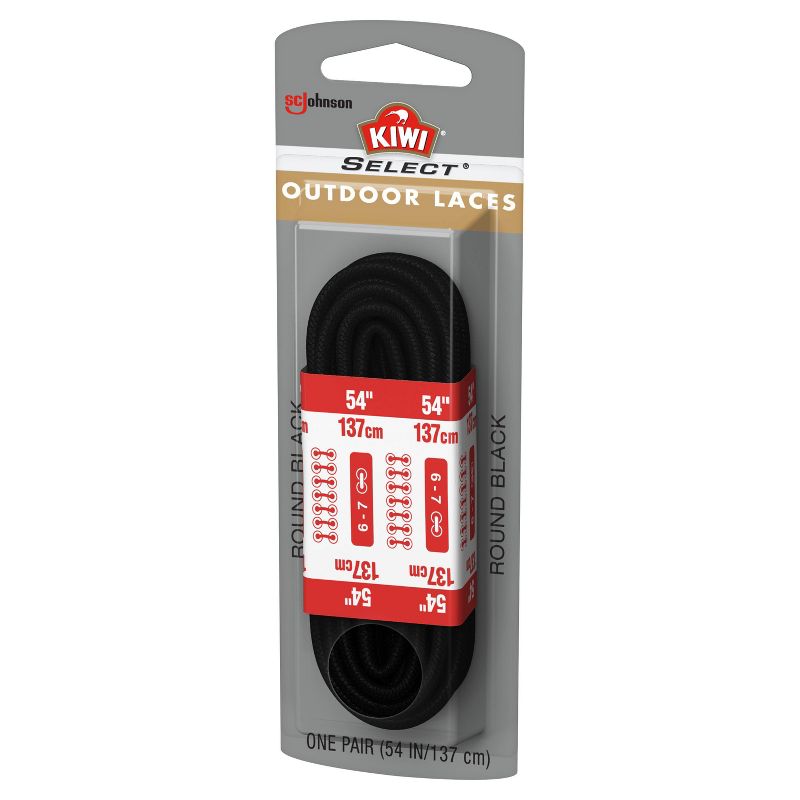 KIWI Select Outdoor Round Laces - Black 54in, 4 of 6