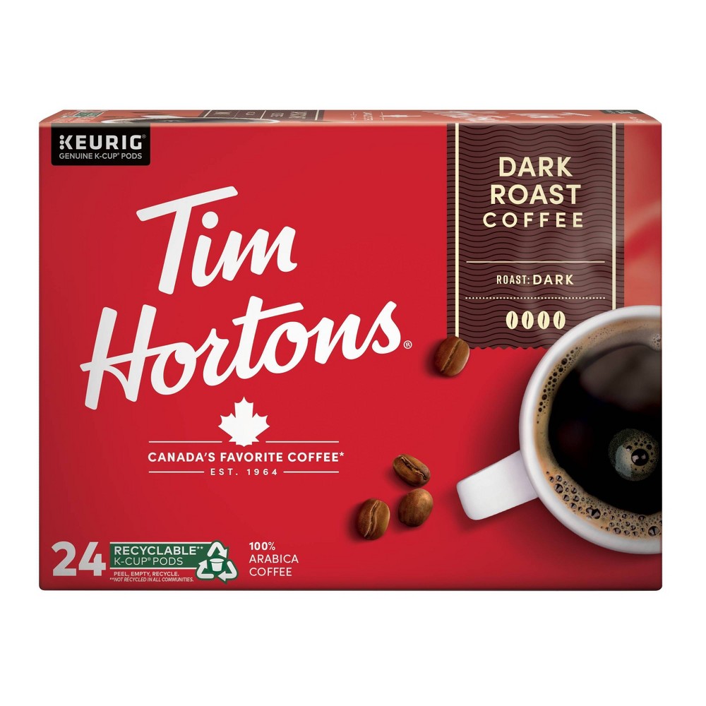Photos - Coffee Tim Hortons Dark Roast  Pods - 24ct