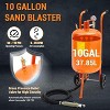 5 Gallon Sand Blasting Machine, 60-110 Psi Pressure Air Sand Blasting Kit w/4 Ceramic Nozzles & Oil-Water Separator,  for Stain Removal Paint - 2 of 4