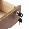 YIYIBYUS Wooden Desktop Storage Box with 3 Lockable Drawers - 4 of 4