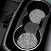 Anna-Kaci Rhinestone Car Cup Holder Coasters Anti-Slip Sparkling Crystal Set of 2 - Silver - 4 of 4