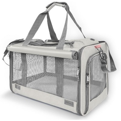 Pet Carrier for Large Cats, Soft-Sided Cat Carrier for Medium Big Cats and Puppy up to 20lbs, Washable Dog Carrier Privacy for Home Outdoor Travel