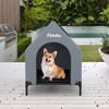 Tangkula 36" Elevated Dog House for Small Breeds Large Pet House w/ Ventilated Windows - 4 of 4