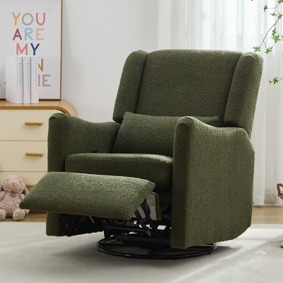 Wingback Recliner Chair Gliding Recliner Rocking Nursery Chair Accent Chair -ModernLuxe