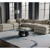 Kawai Modern Abstract Green/Blue/Ivory Area Rug - 2 of 4