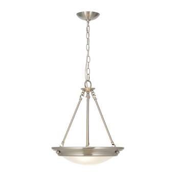 15" 3-Light Pendant with Frosted Glass Shade (Includes LED Light Bulb) Dark Bronze - Cresswell Lighting