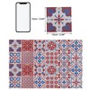 Unique Bargains PVC Tile Stickers 3.94"x3.94" Blue Wine Red 24 Pcs - 3 of 4