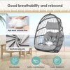 Hanging Egg Chair Without Stand - Foldable Indoor Outdoor Wicker Rattan Swing Egg Chair with Hanging Chain Hammock Chair - 4 of 4