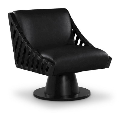 Meridian Furniture,Millwin Vegan Leather Swivel Accent Chair