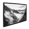 Kate and Laurel Sylvie BW Highland Cow No. 1 , Mountains, and Inca Trail Black and White Framed Canvas by Various Artists - 2 of 4