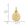 Black Bow Jewelry 14k Yellow Gold Plated Sterling Silver Winnipeg Jets NHL Extra Small Pendant - 2 of 3