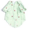The Worthy Dog Embroidered Watermelon Stripe Seersucker Button Up Look Pet Shirt - 2 of 3