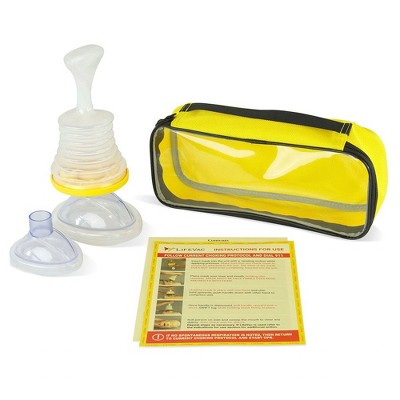 LifeVac LVTK7001-RC Travel Kit Kids and Adults Portable Airway Clearance Choking Rescue Device Package with Adult and Child Masks and Carrying Case