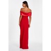 QUIZ Women's Scuba Crepe Satin Bardot ruched Maxi Dress - 2 of 4