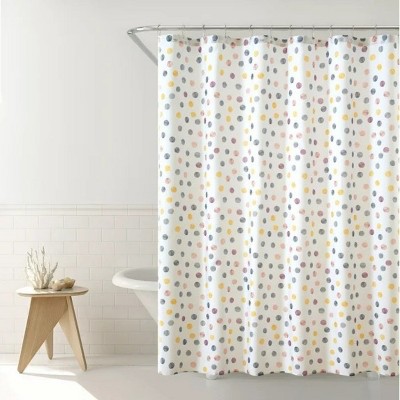 LunaLulinlk Watercolor Dots Shower Curtain, 72" X 72", Polyester