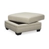 Signature Design by Ashley Luxora Contemporary Ottoman With Storage, Bisque - 3 of 4