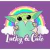 Girl's Star Wars: The Mandalorian Grogu St. Patrick's Day Rainbow Lucky and Cute T-Shirt - image 2 of 4