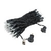 Novelty Lights 100 Light Incandescent Mini Christmas String Lights Black Wire 50 Feet - 3 of 4