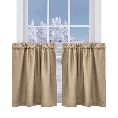 Collections Etc Glasgow Solid Color Elegant Window Curtains 24l Tiers   GUEST 191a878a 76c9 483b B392 4f6125b127b7