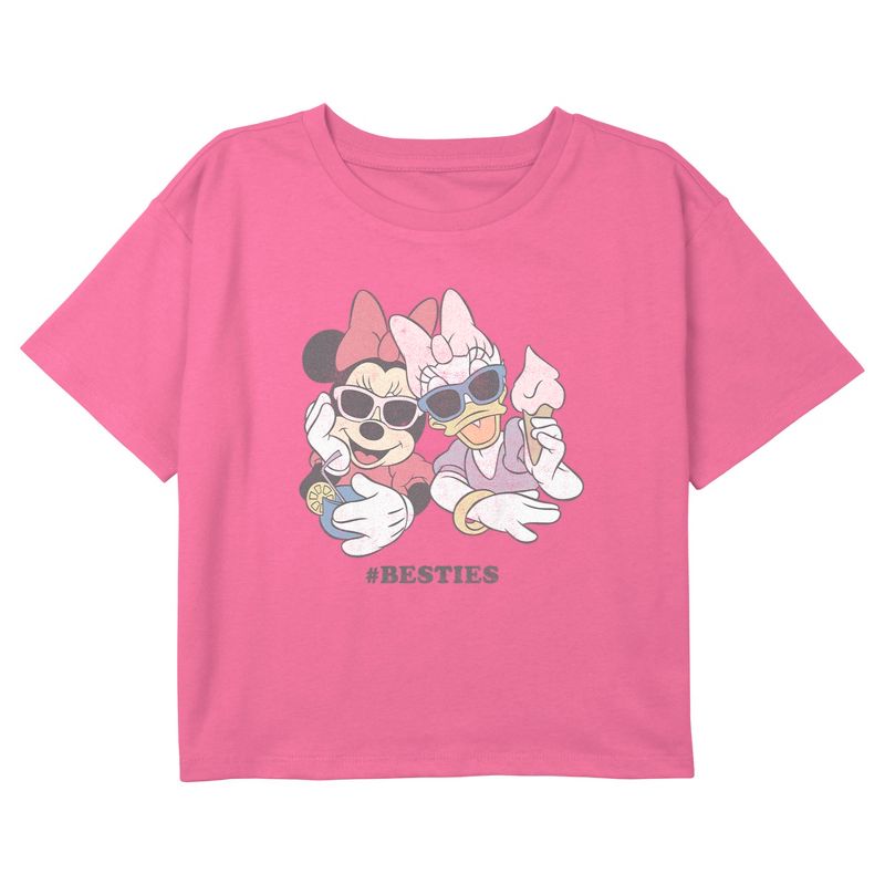Girl's Mickey & Friends Minnie and Daisy Summer Besties T-Shirt, 1 of 4