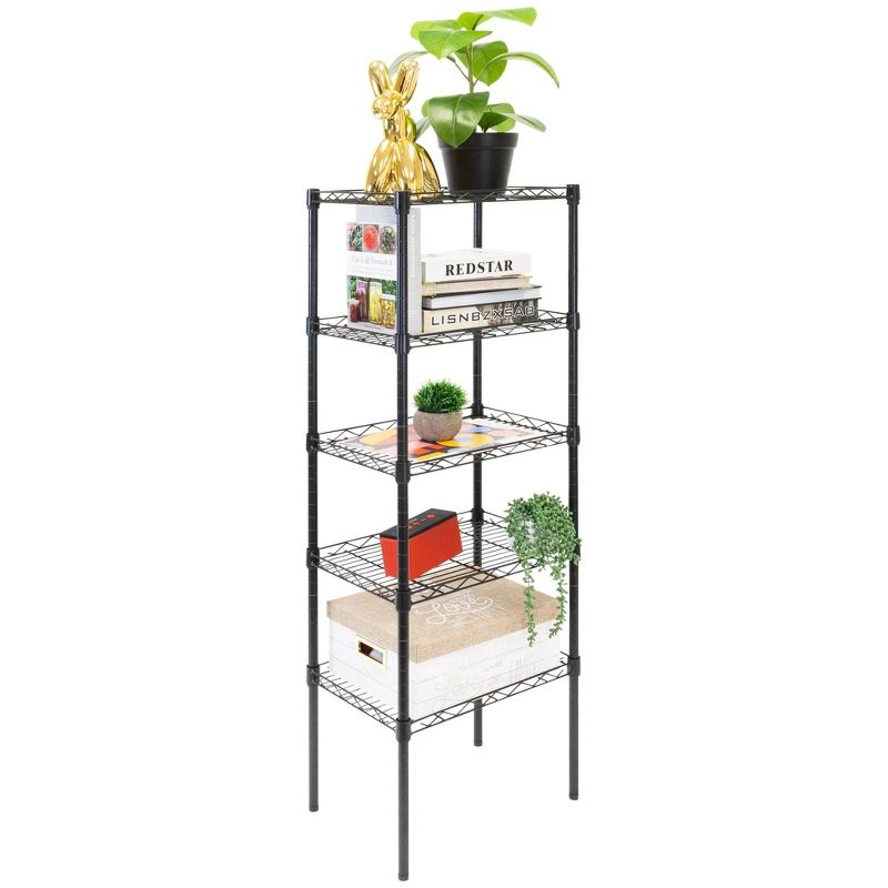 Mount-It! 5 Tier Metal Shelving Unit, Use As Pantry Shelves, Shelving or Utility Shelf for Laundry Room | Shelves Height Can be Adjusted, 2 of 9