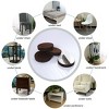 Unique Bargains Round Self-Stick Non-Slip Anti-Scratch Floor Protector Furniture Felt Pads Dark Brown 50 Pcs - 4 of 4