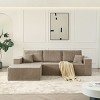 PAGED 110"Cloud Modular Sectional Couch with Ottoman & 2 Pillows,Modern 3 Seater Boneless Sofa for Living Room and Bedroom - 3 of 4