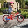 Gymax Kids Bike for Boys & Girls Aged 4-8 Years Old 16"/18" Children Bicycle Training Wheels Handlebar Basket Toddler Balance Bike Blue - 2 of 4