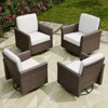 EAGLE PEAK Ocean Vista Outdoor Patio Chairs,  All-weather PE Wicker 360-Degree Rocking Swivel Chairs with Cushions - 2 of 4