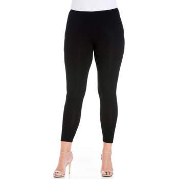 Roaman's Women's Plus Size Lace-Applique Legging, 2X - Black