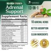 Adrenal Support Supplement 1300mg Natural Stress Relief & Cortisol Manager Pills - 60 Capsules By Nature's Nutrition - 2 of 4