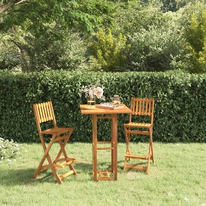 vidaXL Bistro Table 29.5 in.x29.5 in.x43.3 in. Solid Wood Acacia - 1 of 4