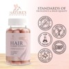 Sugar Free Hair Vitamins Gummies with Biotin 5000 mcg, Vitamin A, B12, C, D, E, Folic Acid, Hair Growth Strong - 60 Gummies By Nature's Nutrition - 4 of 4