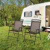Tangkula 2PCS/4PCS Folding Camping Chair Patio Chairs for Backyard, Garden, Beach with Armrest & Backrest - 3 of 4