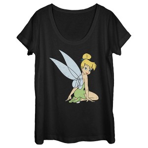 Women's Peter Pan Tinker Bell Distressed Wings Portrait - 1 of 4