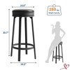 30'' Set of 2/4 Swivel Bar Stools Set with Footrest Counter Height Bar Stools with PU Leather Upholstered - 2 of 4