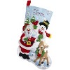 Bucilla Felt Stocking Applique Kit 18" Long-Santa's Gathering - 3 of 3