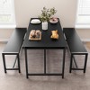 3 Piece Kitchen Table Set,4 Person Dining Table Set with Bench,Space Saving,Easy to Install,Suitable for Dining Room,Living Room,Outdoor - 2 of 4